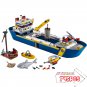 IN stock 745pcs lake cruise explore steamer60277 boat ship building blocks toy