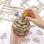 Robotime Rokr 84pcs Rotatable DIY 3D Starry Night Wooden Model Building Kit Block Assembly Music