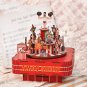 DIY Wooden Model Building Kits Music Box Circus Puzzle Toys Miniatures Bookshelves Doll