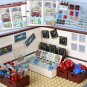 City MOC Seafood Restaurant Building Blocks Kit Window Door Food