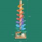 Wooden Rainbow Music Tree Collage Flower Petal Beads Track Children's Color Cognition Puzzle