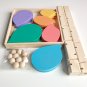 Wooden Rainbow Music Tree Collage Flower Petal Beads Track Children's Color Cognition Puzzle