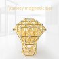 Golden Variety Magnetic Rod DIY 3D Spatial Solid Model Magic Puzzle Building Block Steel Ball Kid's
