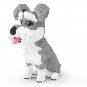 In stock 16049 Grey Schnauzer Pet Dog Building Block Animal 3D Model 2100pcs Small Mini Diamond