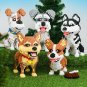 In stock 16049 Grey Schnauzer Pet Dog Building Block Animal 3D Model 2100pcs Small Mini Diamond