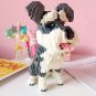 In stock 16049 Grey Schnauzer Pet Dog Building Block Animal 3D Model 2100pcs Small Mini Diamond
