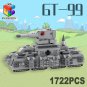 Seven color creative building blocks MOC World War II KV44 German P1000 Demon Cruiser Tank War