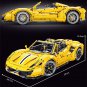 IN STOCK T5005 3608pcs High Tech Yellow 488 Pista Sports Super Racing Car