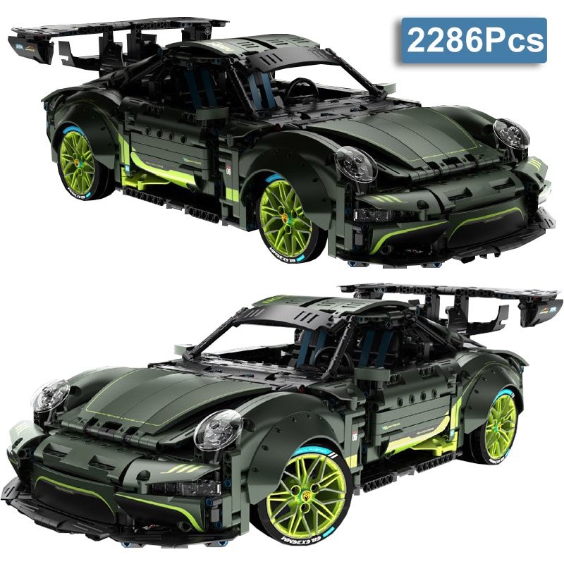 2286Pcs MOC Super Racing Car Model Building Blocks City Static Supercar Speed Sport Vehicle Bricks