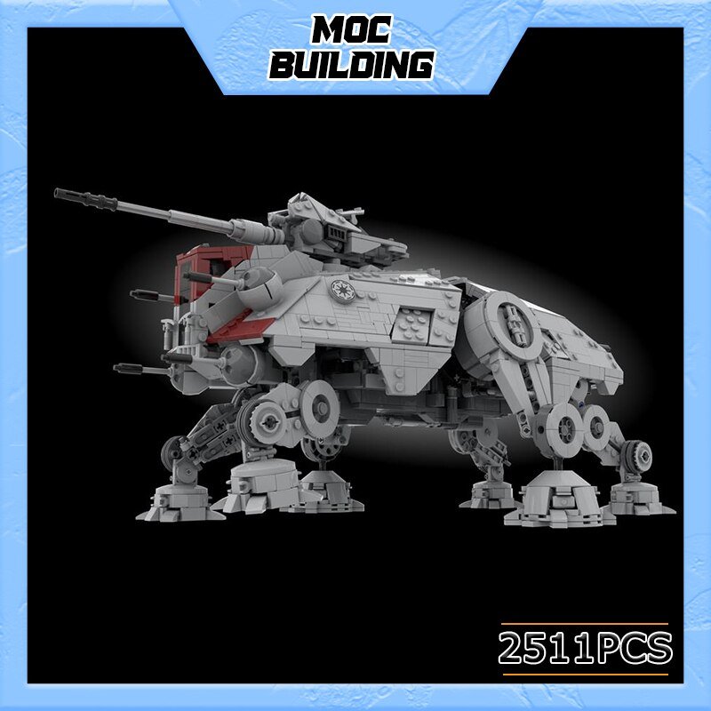 BuildMOC Space Republic ATTE Walker Movie Series Building Blocks Model Starfighter Assembly Toys