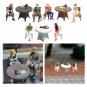 1/64 Men and Women Dating Model Chair Table Model Dining Room Scenes Tiny People