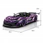 P1 GTR Racing Car 1:8 Model Building Super Sports Vehicle Blocks MOC Ideas Set Fast Speed