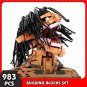 MOC Japanese Anime Movie Attack on Titan Action Figures Titan Eren Bust Head Sculpture