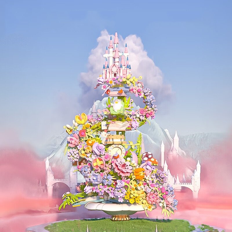 Classic Creative 3060 Pcs Fantasy Flower Castle Decoration Building Blocks