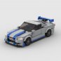 MOC Nissan GTR R34 racing sports car Vehicle Speed Champion Racer Building Blocks Brick