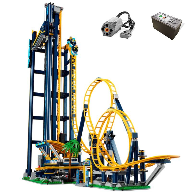 3756 PCS Loop Building Block Bricks Roller Coaster Amusement Park Toy