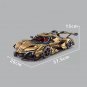 IE Series MOC Gold T5012C Super Racing Car Model Building Blocks Bricks Furious Vehicle Toy