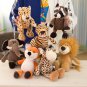 Jungle Animal Stuffed Toys Forest Animals Soft Plush Dog Zebra Elephant Lion Fox Giraffe