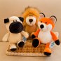 Jungle Animal Stuffed Toys Forest Animals Soft Plush Dog Zebra Elephant Lion Fox Giraffe