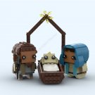 293PCS MOC Movies Characters Joseph, Mary and Baby Jesus Brickheadz Building Blocks