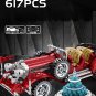 617pcs Technical Classic Car Retro Vintage Car Pull Back Building Blocks STEM Kit Building Block