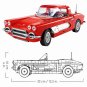 NEW 10321 Corvetted Retro Sport Car Building Blocks 10304 Technical Assemble Vehicle Bricks Toys