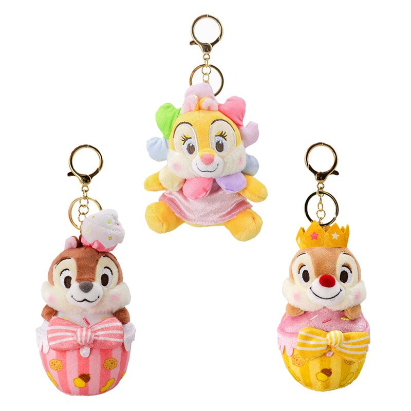Disney Chip Dale Keychain Kawaii Cartoon Sun Flower Plush Doll Keychain Bag