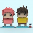 292PCS MOC Famous Anime Movie Characters Ponyo & Sosuke Brickheadz Building Blocks
