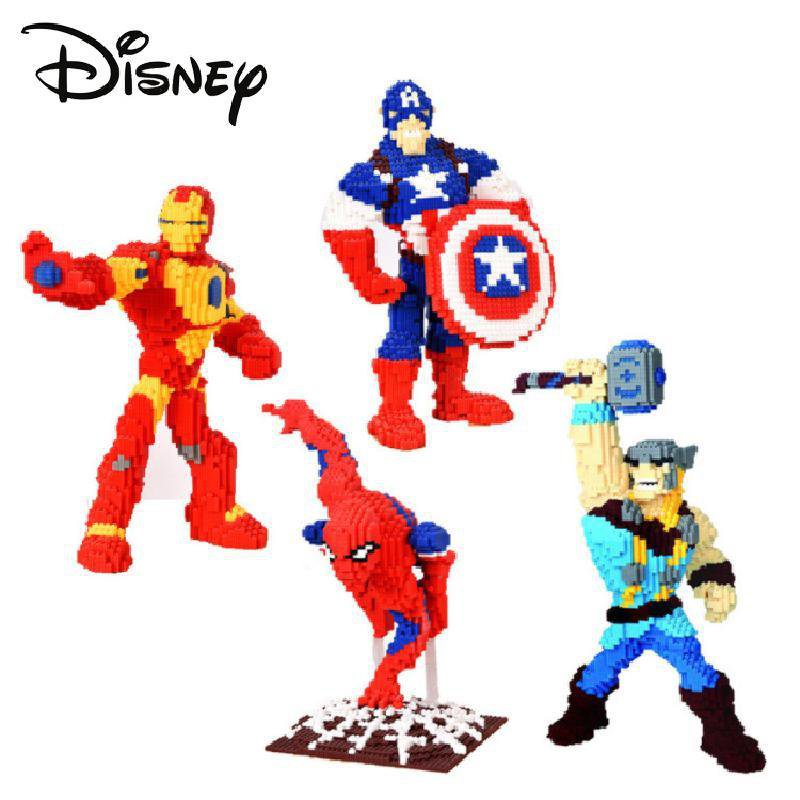 Avengers Spiderman Iron Man Captain America Animation Building Block figure