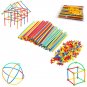 Straw Constructor Toys STEM Building Toys Straws and Connectors Building Sets Colorful