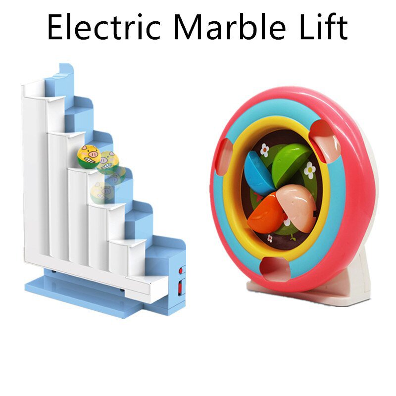 Marble Run Electric Ladder Wheel Special Balls Lift Elevator Maze DIY Track Building Blocks