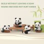 Small particle assembly building block toy giant panda flower fruit Lai Meng Lan Fubao