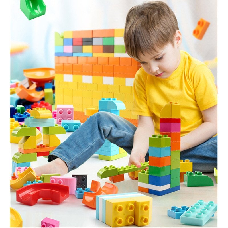 500g Marble Race Run Ball Track Large Basic Building Blocks Compatible Complementary Parts