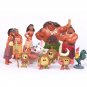 12pcs/set 6-10cm Moana Princess Maui Chief Tui Tala Heihei Pua Action Figure Toys For Children