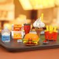Hamburg building blocks, cola, puzzle girls, cute splicing toys, girls, families, fast food gifts