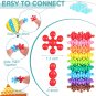 60/400PCS Plum Blossom Building Blocks 3D Bricks Toys Baby Snowflake Building Blocks Toys
