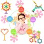 60/400PCS Plum Blossom Building Blocks 3D Bricks Toys Baby Snowflake Building Blocks Toys