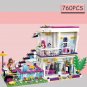 NEW 760pcs Pop Star House Building Block Compatible 41135 Livi Friends For Girls Figures Bricks