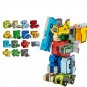 DIY Creative Education Blocks Assembling Action Figure Transformation Number Deformation