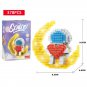 Cartoon LOVE Astronaut Micro Building Blocks Moon Spaceman Earth Figures Diamond Mini