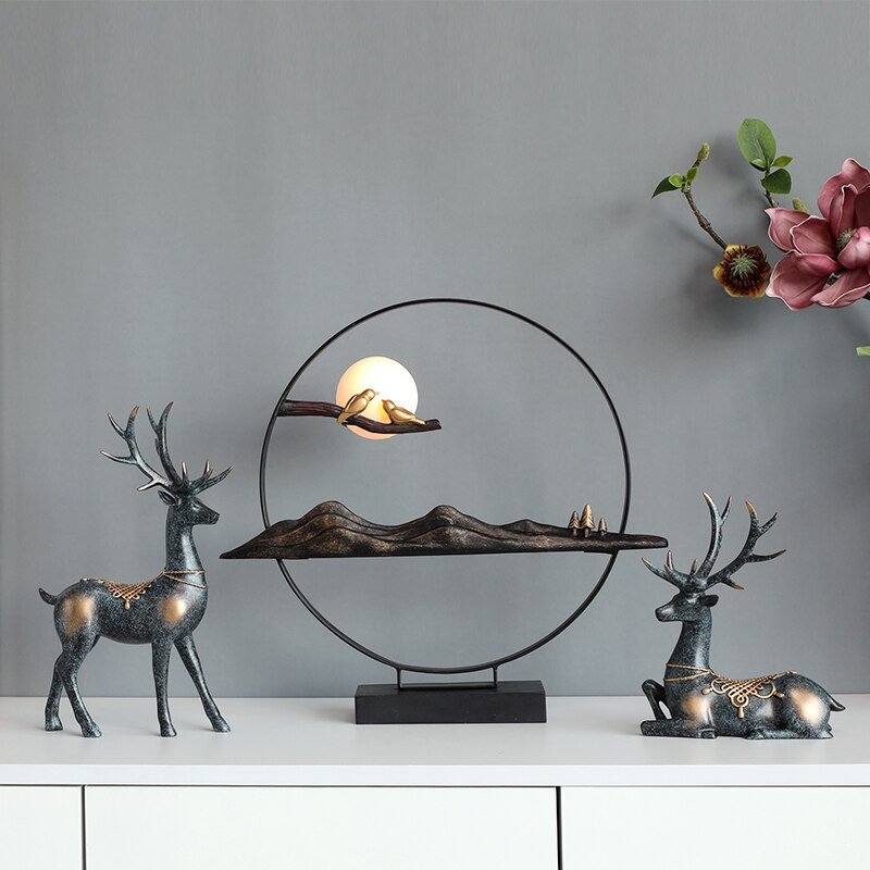 Deer Decoration Figurines Home D&Atilde;&copy;cor Resin Statues Sculpture Anime Statue Table