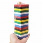 N80C Stacking Block Fine Motor Skill Training Toy Rainbow Color Topple Down Wooden Tower