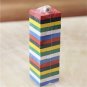 N80C Stacking Block Fine Motor Skill Training Toy Rainbow Color Topple Down Wooden Tower
