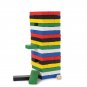 N80C Stacking Block Fine Motor Skill Training Toy Rainbow Color Topple Down Wooden Tower