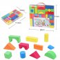 34/46PCS Hot Selling EVA Safe Children Building Wooden Brick Block Foam Construction Toy Kids