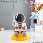 New Astronaut Building Blocks with Light Mini Micro Space Moon Satellite Diamond Block Bricks
