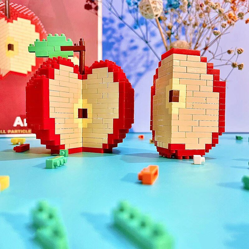 Bibilock City Fruit Model Avocado Apple Lemon Orange Micro Mini Building Blocks