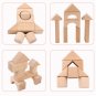 22pcs Building Blocks Beech Wooden Log Stacking Blocks with Box Montessori Toys