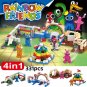Rainbow Friend Scene Horror Game Monster Building Blocks Action Figures Blue Green Man