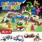 Rainbow Friend Scene Horror Game Monster Building Blocks Action Figures Blue Green Man